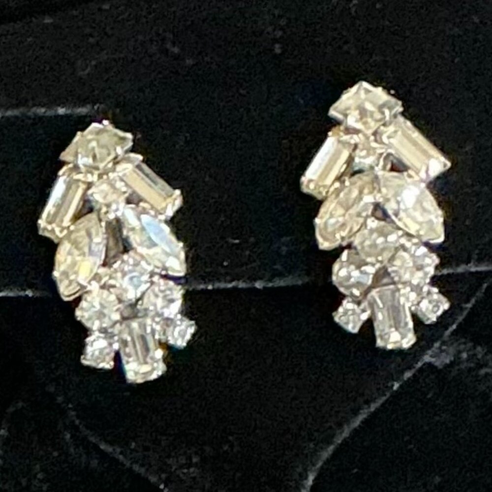 Glamorous Crystal Clip on earrings